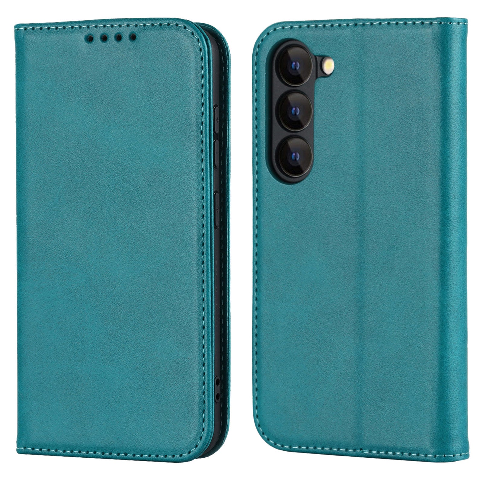 For Samsung Galaxy S23 Phone Cover Calf Texture PU Leather Stand Magnetic Absorption Anti-Scratch Wallet Phone Case For Samsung Galaxy S23 Phone Cover Calf Texture PU Leather Stand Magnetic Absorption Anti-Scratch Wallet Phone Case
